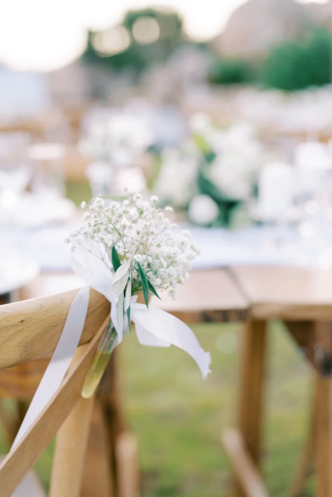 Détail de décoration élégante pour mariage